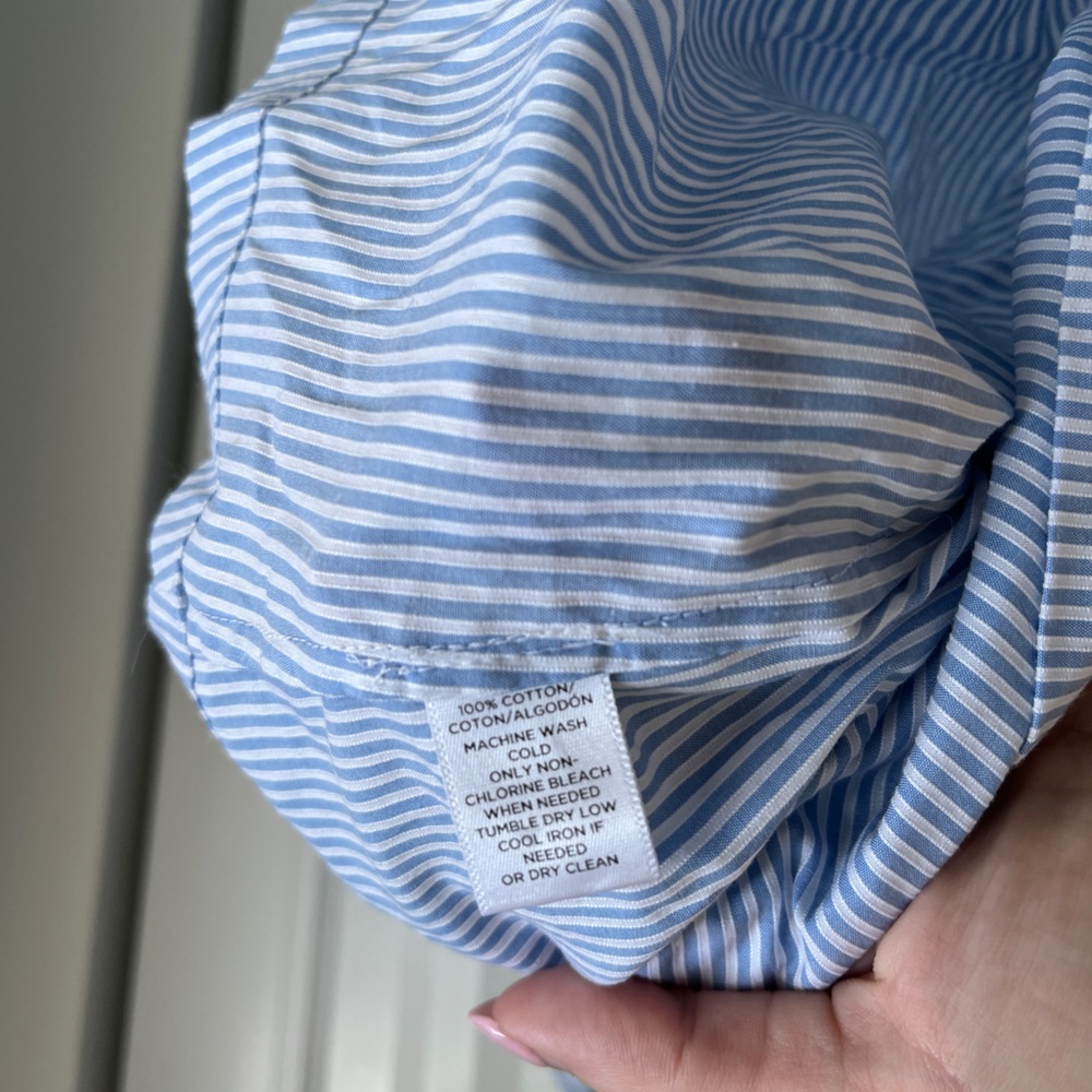 LOFT Blue Asymmetrical Ruffled Blouse - Picture 5 of 5